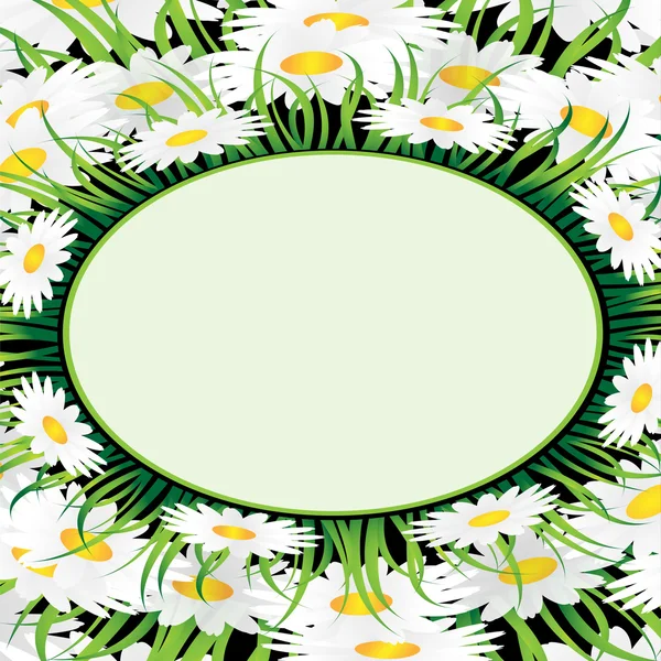 Carte exécutée à partir de fleurs — Image vectorielle