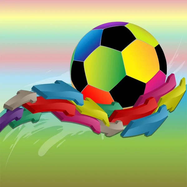 Колір футбол — стоковий вектор