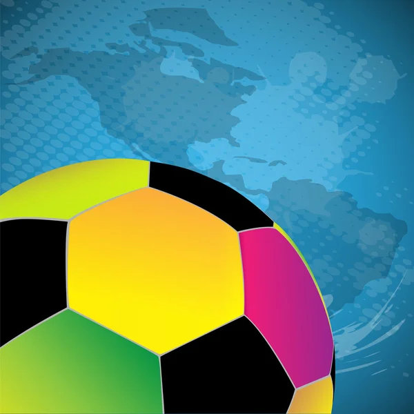 Ποδόσφαιρο και Χάρτης — Διανυσματικό Αρχείο