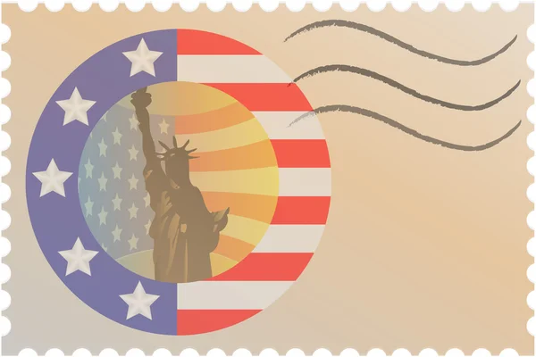 邮票美国 — 图库矢量图片