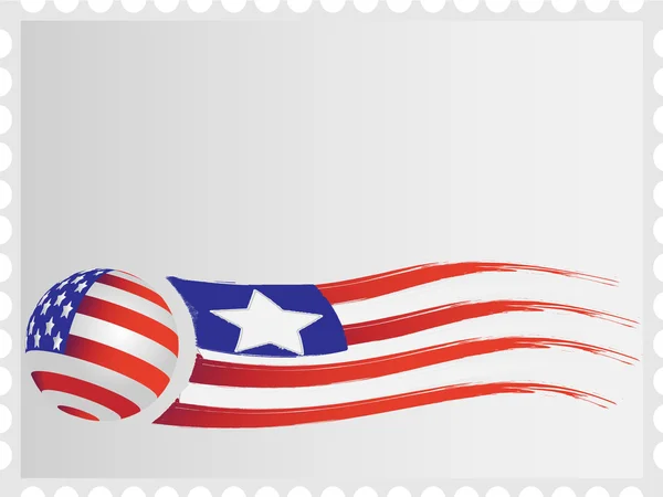 Flaggen auf einer Briefmarke — Stockvektor
