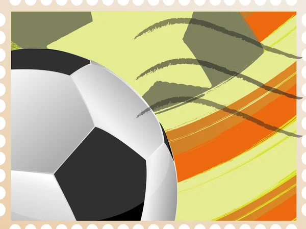 Bandiera e calcio — Vettoriale Stock