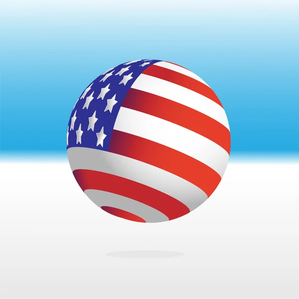 Bandeira e bola —  Vetores de Stock