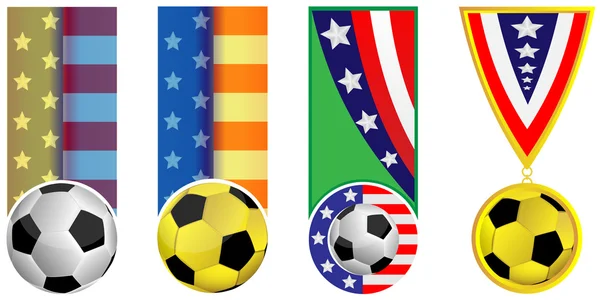 Ποδόσφαιρο σημαία — Διανυσματικό Αρχείο