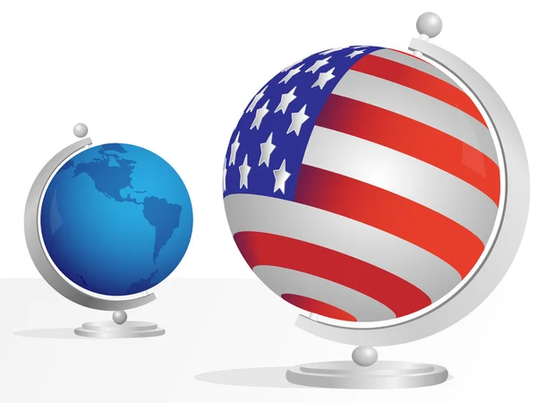Deux globe — Image vectorielle