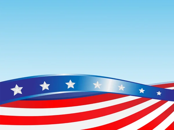 Rubans drapeau USA — Image vectorielle