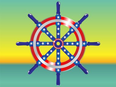 Steering wheel ship clipart