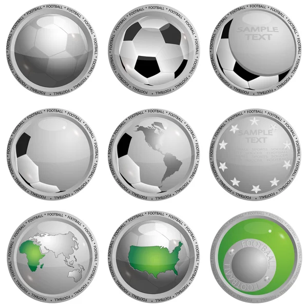 Εικονίδιο για το ποδόσφαιρο — Διανυσματικό Αρχείο