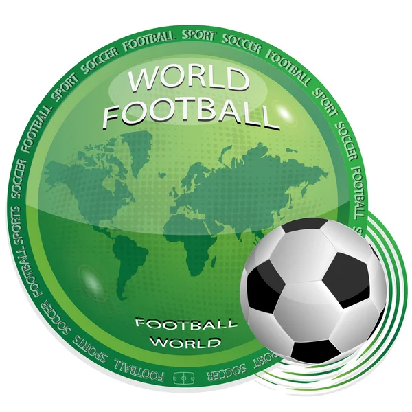 Mondo e calcio — Vettoriale Stock