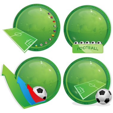 Football icons clipart