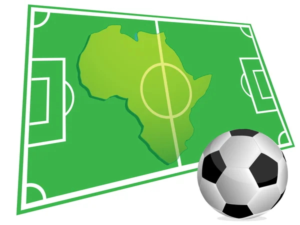 Ποδόσφαιρο έδαφος και Χάρτης — Διανυσματικό Αρχείο