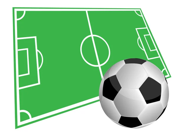 白い背景の上のサッカー — ストックベクタ