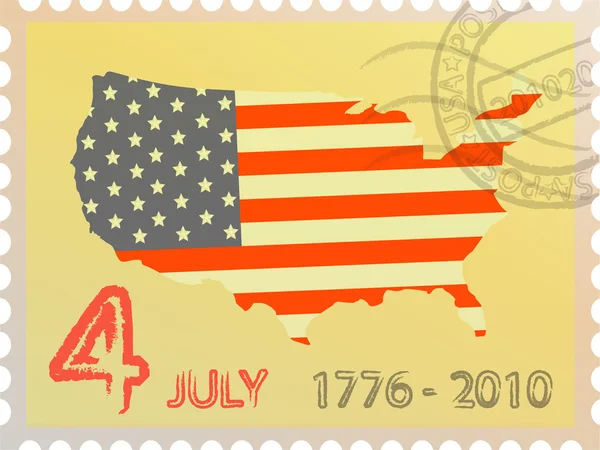 Briefmarke - Unabhängigkeitstag — Stockvektor
