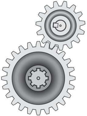 Gear pair clipart