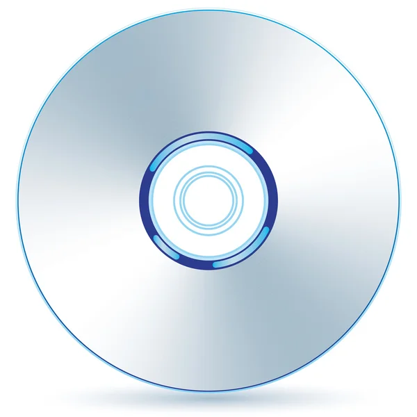 Stříbrný cd — Stockový vektor