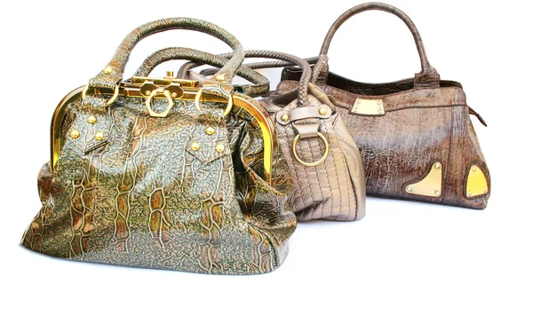 Tres bolsas de mujer — Foto de Stock