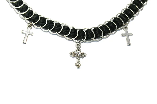 Necklace with crosses — Stock Photo, Image