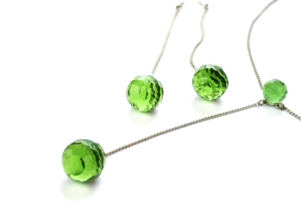 Necklace and earrings — Stock Photo, Image