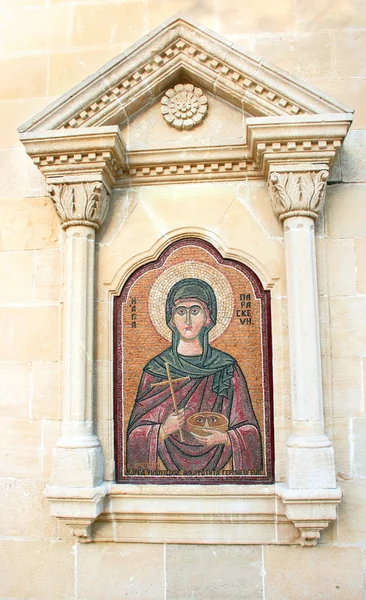 Параскеви значок на старої церкви Кіпру — стокове фото