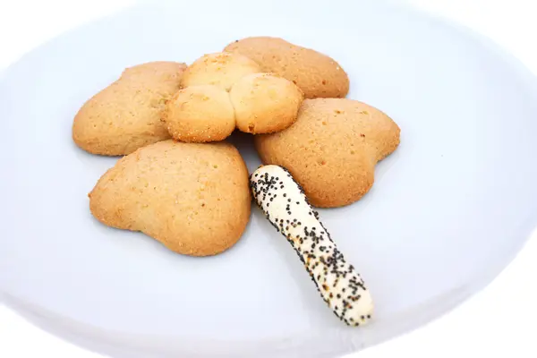 Biscotti su piatto — Foto Stock