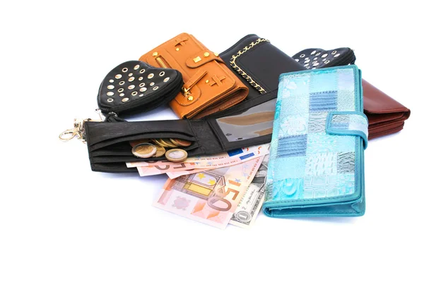 Wallets and money — Stock Photo, Image