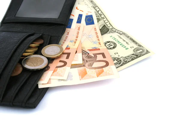 M-cüzdanda para — Stok fotoğraf