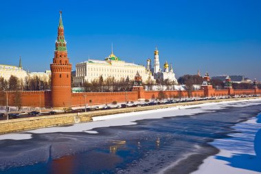 Moscow Kremlin in winter clipart