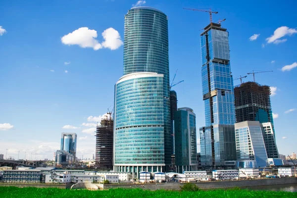 Výstavbu mrakodrapů v centru mezinárodní obchodní, Moskva — Stock fotografie