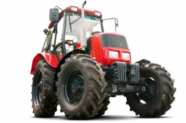 Red tractor clipart