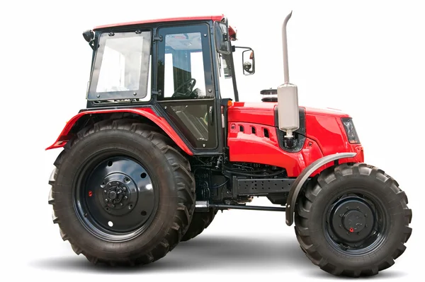 Червоний трактор — стокове фото