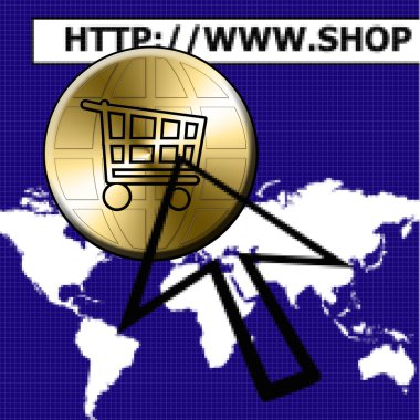 E-shop button clipart