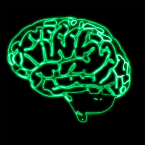 Abstraktes grünes Gehirn — Stockfoto