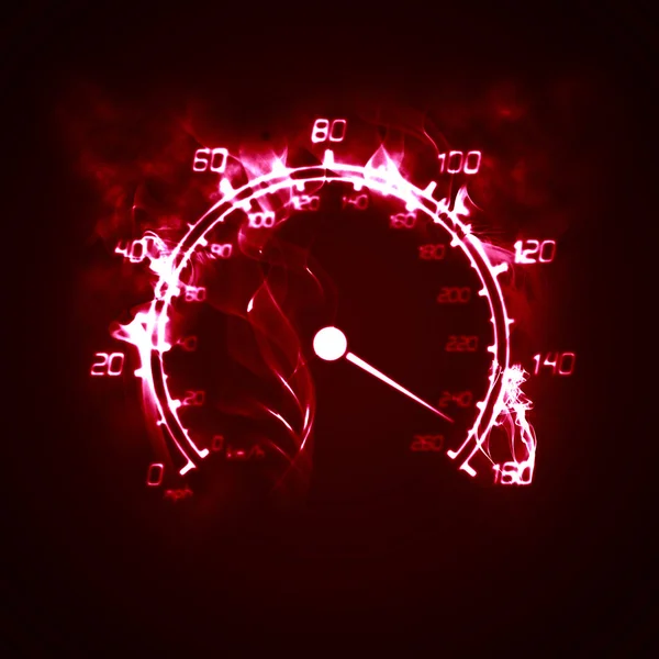 stock image Burning speedometer