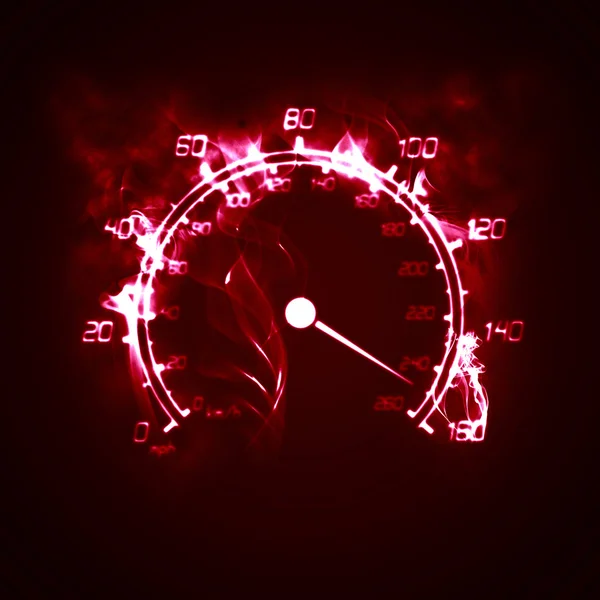 Égő sebességmérő Stock Kép