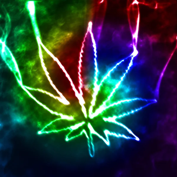 Marihuana in de rook Stockfoto