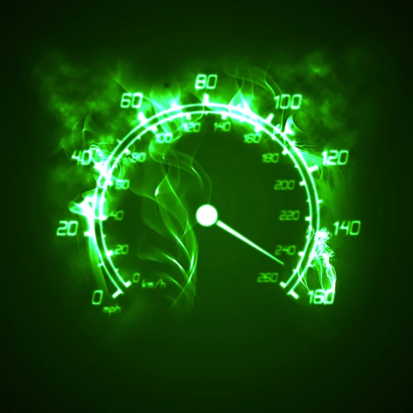 Burning speedometer — Stock Photo, Image