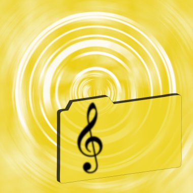 Musical folder clipart