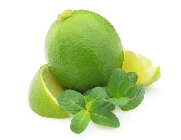 Lime och pepparmynta — Stockfoto