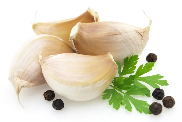 Garlic with parsley — Stock Photo, Image