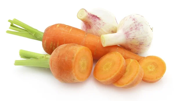 Carrots with garlic — Stock Photo, Image