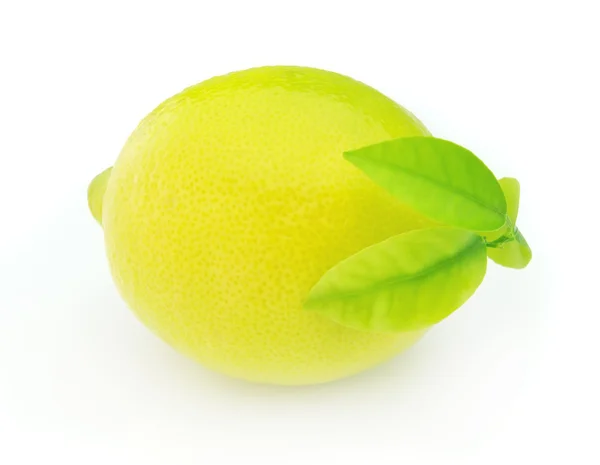 Limão com folhas — Fotografia de Stock