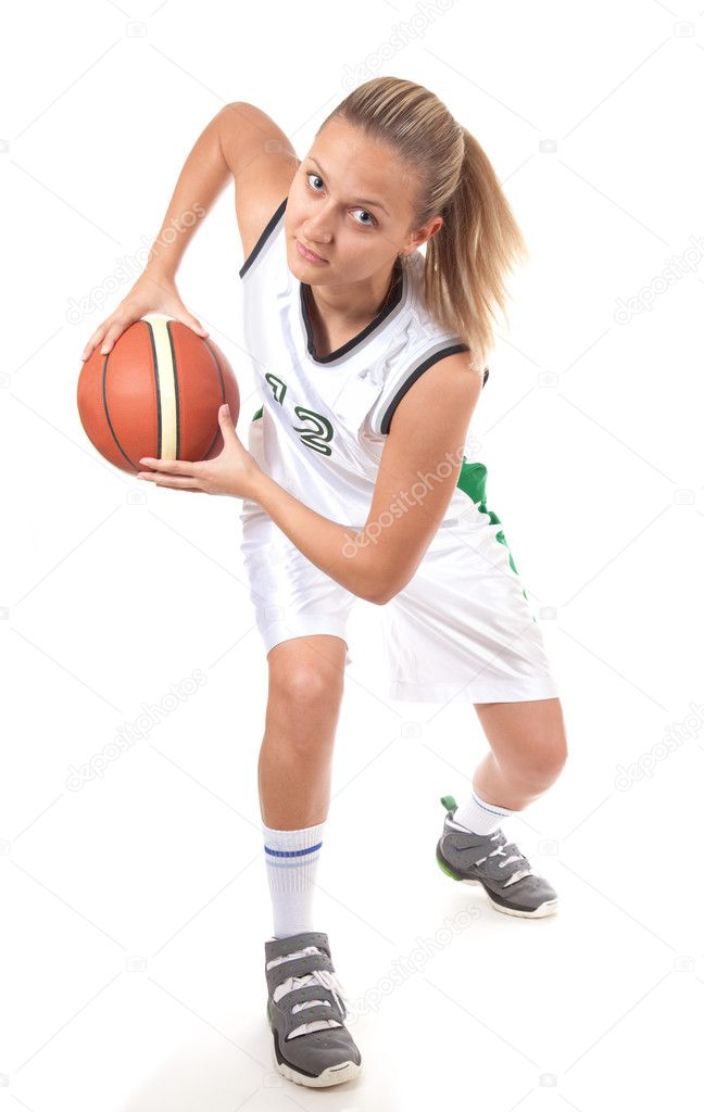 Young basketball player in action Stock Photo by ©Elisanth 3452715