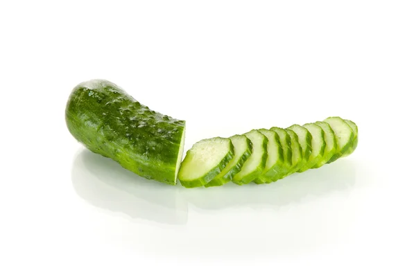 Fresh sliced cucumber, studio shot — Stock Photo, Image