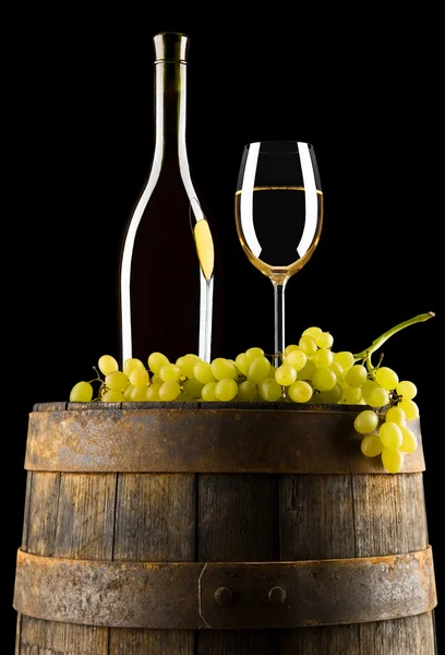 Şarap ve üzüm kompozisyon — Stok fotoğraf