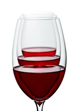 Three half line wineglases clipart