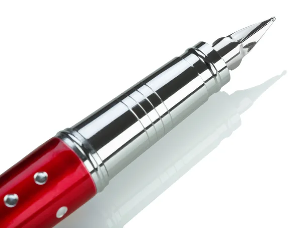 Macro da caneta-tinteiro isolado — Fotografia de Stock
