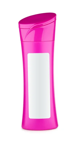 Pink bottle of shampoo — Stock Photo, Image