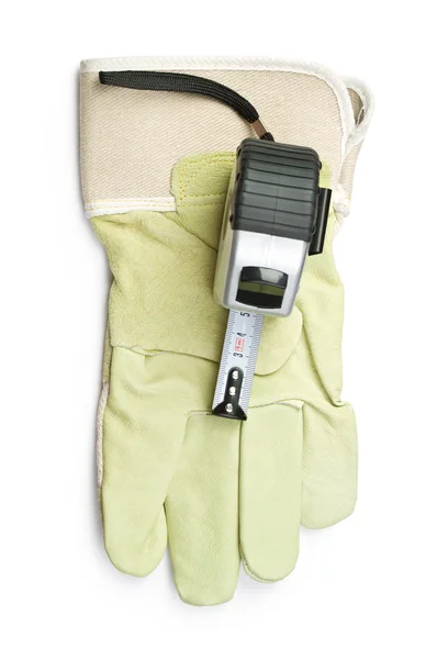 Pratective 장갑 및 룰렛을 측정 — 스톡 사진