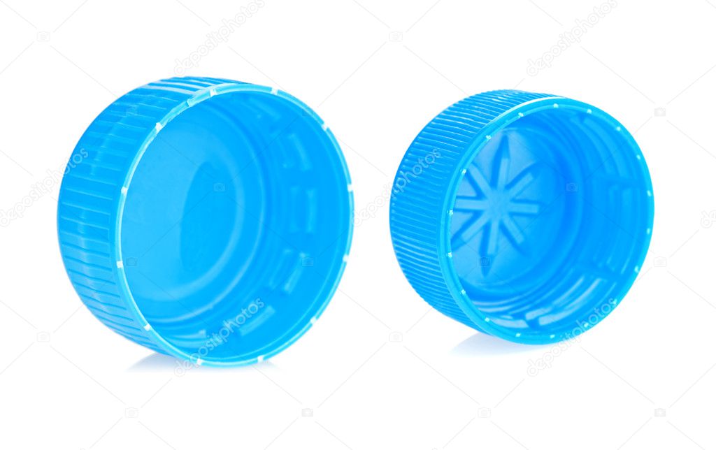 Two blue lid isolated