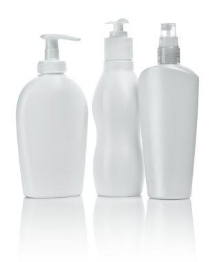 Three spray bottles clipart